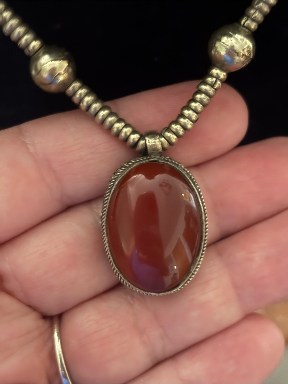 Vintage Red Carnelian Necklace
